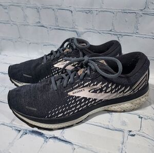 Brooks Womens 9 B Ghost 13 Graphite Black Running Sneakers Shoes Gym Active Fair